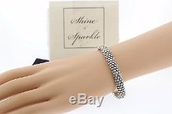 Lagos Caviar Sterling Silver 9mm Beaded Bracelet 7 Inches with Lagos Pouch