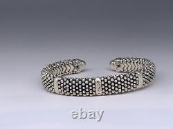 Lagos Caviar Sterling Silver Beaded 10mm Cuff Bracelet 7.5