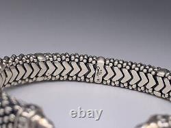 Lagos Caviar Sterling Silver Beaded 10mm Cuff Bracelet 7.5