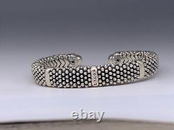 Lagos Caviar Sterling Silver Beaded 10mm Cuff Bracelet 7.5