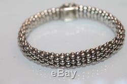 Lagos Caviar bracelet sterling silver. 925 bubbles Rope women's