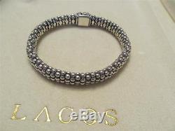 Lagos Signature Caviar Beaded Sterling Silver Bracelet 9mm