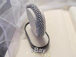 Lagos Signature Caviar Beaded Sterling Silver Bracelet 9mm