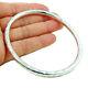 Large Hallmarked 925 Sterling Silver Oval Tube Bangle Jewellery For Women