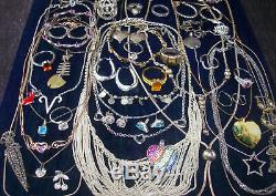 Lot Of Vintage/now All Sterling Silver Jewelry Stamped Gorgeous Pieces 405 Gram