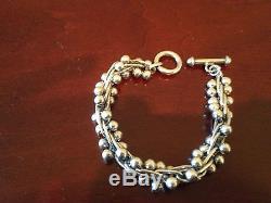 MINT! SILPADA 925 Sterling Silver DNA BALL LINK TOGGLE CLASP BRACELET! B0523