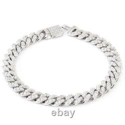 MOISSANITE 6mm Miami Cuban Link Chain Iced Hip Hop Men Women 925 Sterling Silver