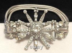 Mazer Bracelet Rare 40's Vintage Sterling Silver R/S Snowflake Signed A1