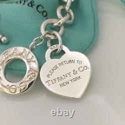 Medium Please Return to Tiffany & Co Sterling Silver Heart Tag Toggle Bracelet