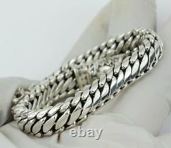 Men /Women 925 Sterling Silver Vintage 9mm Thick Silver Chain Hand Bracelet 8