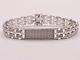 Men's Clear Cz Rolex Chain Id Link Bracelet Sterling Silver 925 White 8.5