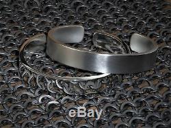 Men's Gents Solid 925 Sterling Silver X Heavy Open Torque Bangle Bracelet