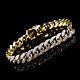 Men's Miami Curb Cuban Link Bracelet 10k Yellow Gold Over 925 Sterling Silver
