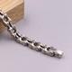 Men's Solid 925 Sterling Silver Bracelet Motorcycle-link Chain 7.10inch 9.5mm W