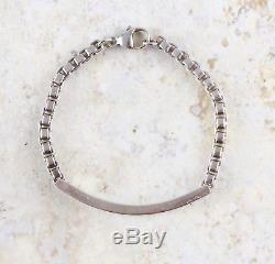 Men's Tiffany & Co. 2004 925 Sterling Silver Venetian Link I. D. 6.5 Bracelet