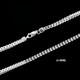 Mens 4.5mm Real 925 Solid Sterling Silver Franco Box Link Chain Necklace Italy