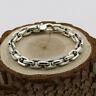 Mens 925 Sterling Silver Bracelet Link Classical Chain Loop Jewelry 6.3- 10