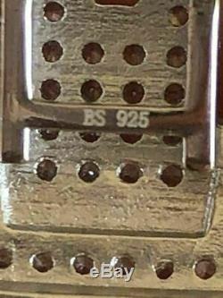 Mens Custom Bracelet Solid 925 Silver 12ct Diamonds 14mm Thick UNIQUE Piece