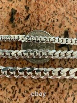 Mens Real Solid 925 Sterling Silver Miami Cuban Bracelet 5-12mm 7-9 Heavy Link