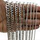 Mens Solid 925 Sterling Silver Diamond Cut Cuban Curb Chain Bracelet Or Necklace
