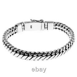 Mens Solid 925 Sterling Silver Bali Handmade Heavy Chain Bracelet Various Styles