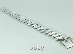 Mens Solid 925 Sterling Silver Miami Cuban Curb Link 8 Heavy Biker Bracelet