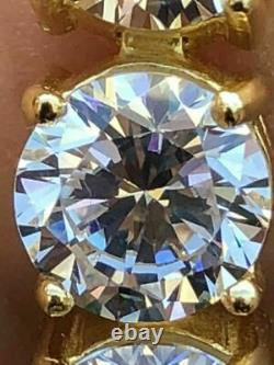 Mens Tennis Perfect Bracelet 14k Yellow Gold Over 4mm 9 Ct Round Cut Diamond 8