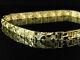 Mens And Ladies 14k Yellow Gold Over Nugget Style Link Designer 8 Inch Bracelet
