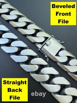 Miami Cuban Link Chain Necklace / Bracelet Real 925 Silver 6-20mm Black Rhodium