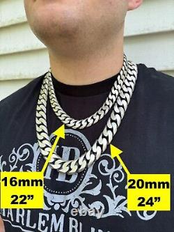Miami Cuban Link Chain Necklace / Bracelet Real 925 Silver 6-20mm Black Rhodium