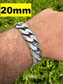 Miami Cuban Link Chain Necklace / Bracelet Real 925 Silver 6-20mm Black Rhodium