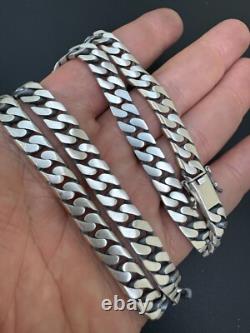 Miami Cuban Link Chain Necklace / Bracelet Real 925 Silver 6-20mm Black Rhodium