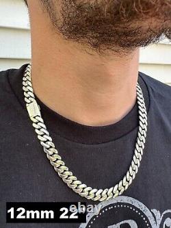 Miami Cuban Link Chain Necklace / Bracelet Real 925 Silver Sleek Clasp 6-12mm