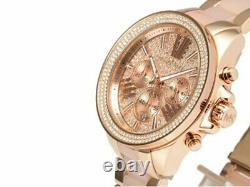 Michael Kors Ladies WREN Watch Rose Gold Chronograph MK6096 UK