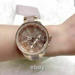 Michael Kors Ladies WREN Watch Rose Gold Chronograph MK6096 UK