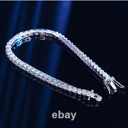 Moissanite Tennis Bracelet 3MM Lab Created Diamond 925 Sterling Silver Certified
