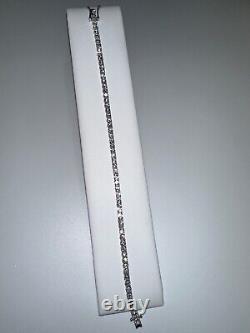 Moissanite VVS Tennis Bracelet Real 925 Sterling Silver Single Row ICED 7 8 inch