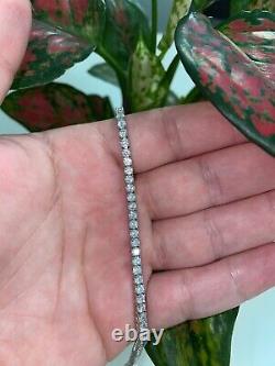 Moissanite VVS Tennis Bracelet Real 925 Sterling Silver Single Row ICED 7 8 inch