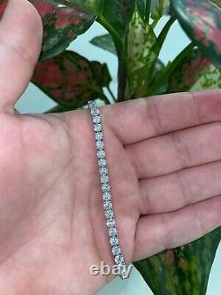 Moissanite VVS Tennis Bracelet Real 925 Sterling Silver Single Row ICED 7 8 inch