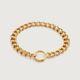 Monica Vinader Groove Curb Yellow Gold Vermeil Chain Bracelet Brand New Rrp £250