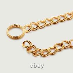 Monica Vinader Groove Curb Yellow Gold Vermeil Chain Bracelet Brand New RRP £250