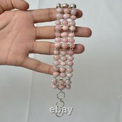 Mother's Day Gift Rhodonite Gemstone Bracelet 925 Sterling Silver Jewelry 3991