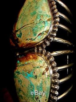 NAVAJO SPECTACULAR BRACELET MJ GARCIA -Turquoise++++, Sterling Silver, 222 grams