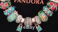 NEW Authentic PANDORA Sterling Silver BRACELET with European CHARMS & Beads #1