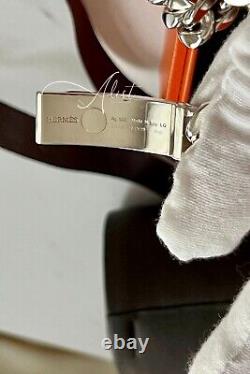 NEW Hermes Kelly Gourmette Bracelet, Large Model Sterling Silver $5K Retail