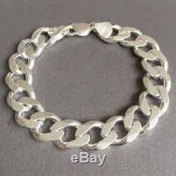 NEW Mens Cuban Link Chain Bracelet 13mm 52GR 8.26Inch SOLID 925 Sterling Silver