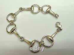 NEW Sterling Silver. 925 Horsebit Snaffle Bracelet 22 grams 7 1/2 long