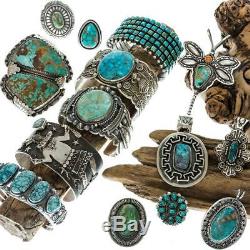 Native American Jewelry Lot Turquoise Sterling Silver NOT SCRAP Bracelet Ring