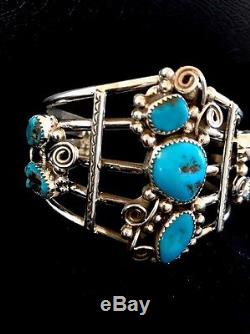 Native American Navajo Sterling Silver Turquoise Bracelet Sale