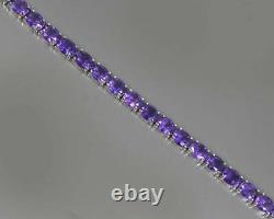 Natural Amethyst Bracelet, Gemstone Bracelet, Tennis Bracelet, 925 Sterling Silver